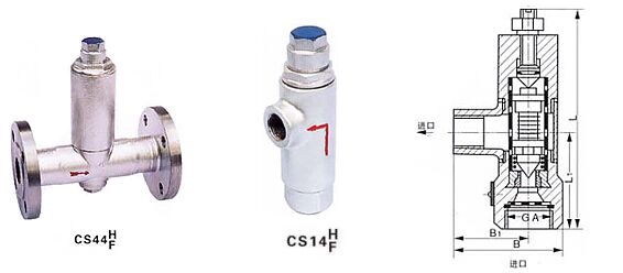 CS14H液体膨胀式蒸汽疏水阀结构图纸 CS14H液体膨胀式蒸汽疏水阀结构图纸